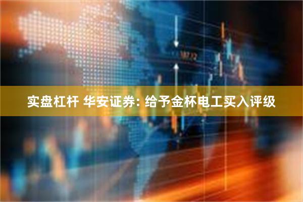 实盘杠杆 华安证券: 给予金杯电工买入评级
