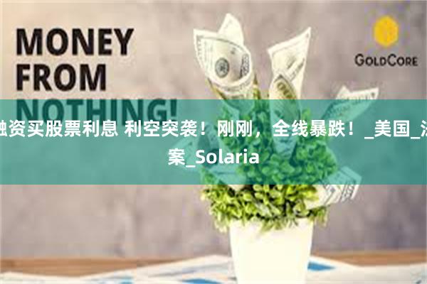 融资买股票利息 利空突袭！刚刚，全线暴跌！_美国_法案_Solaria