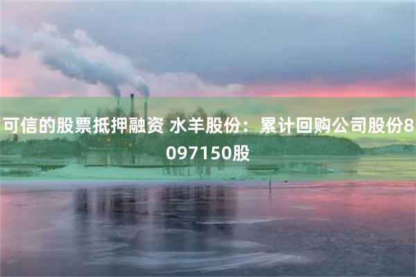 可信的股票抵押融资 水羊股份：累计回购公司股份8097150股